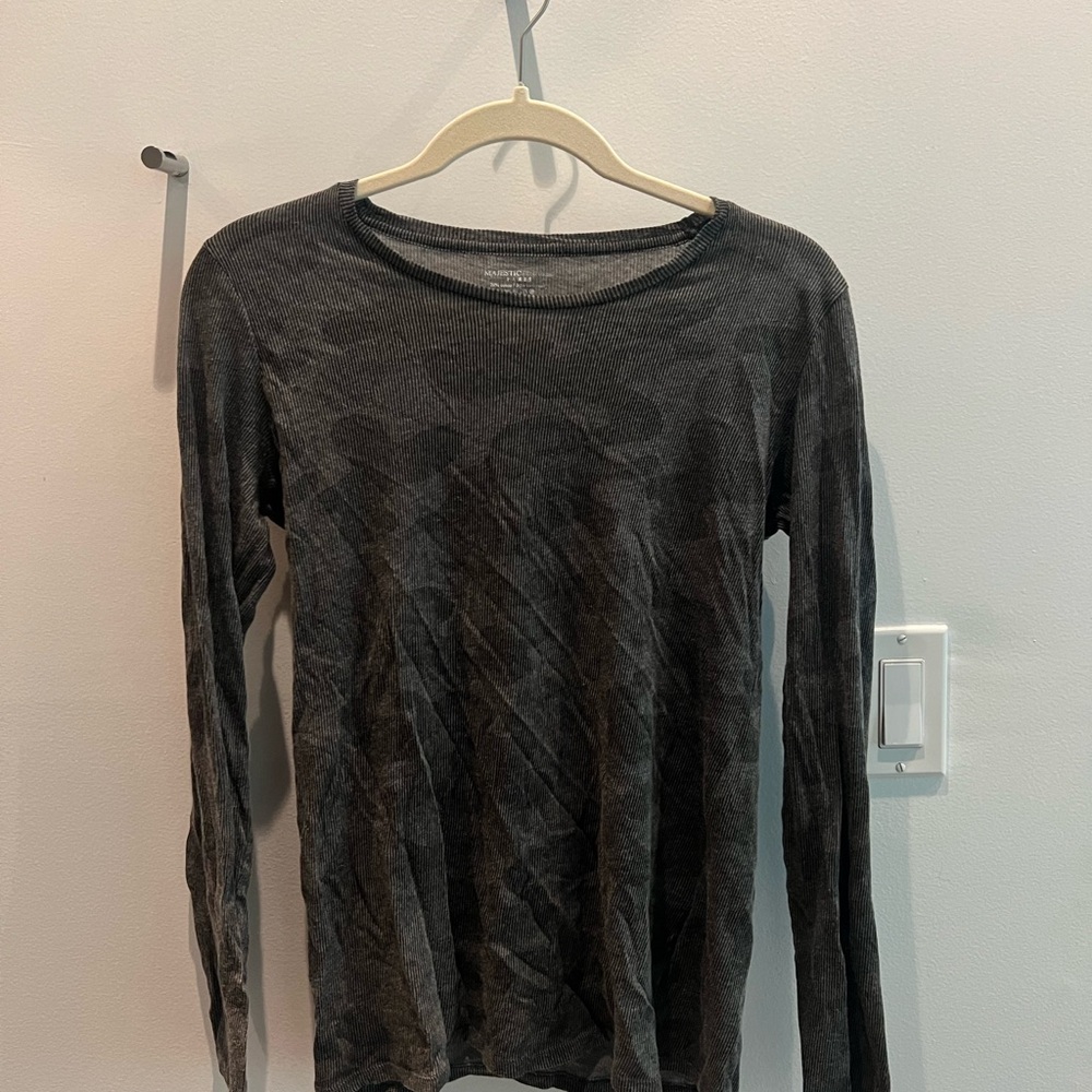 Y2K Black camo Long Sleeve Top
